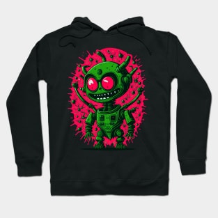 Villain Robot with Evil Smile Hoodie